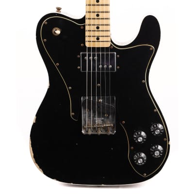 Fender Custom Shop Double Custom Telecaster Journeyman Relic Aged Black image 1