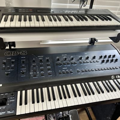 Oberheim OB-8 61-Key 8-Voice Synthesizer 1983 - Blue with Wood Sides