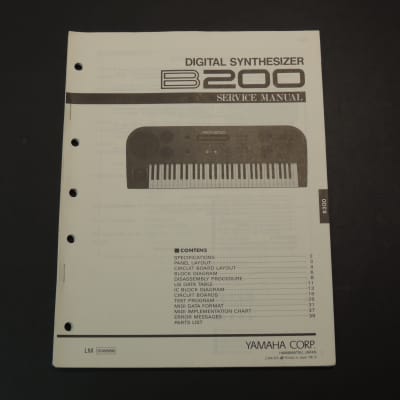 Yamaha B200 Service Manual [Three Wave Music] image 1