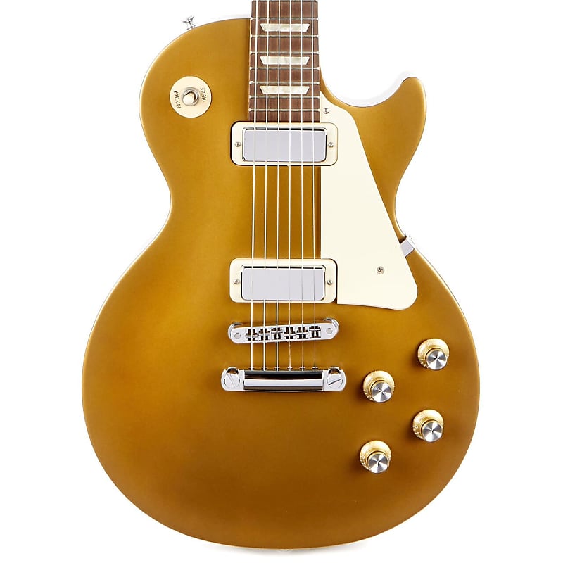 ギター Gibson Les Paul Studio '70s Tribute Gibson Les Paul Studio '70s Tribute - Satin Gold Top, Dark