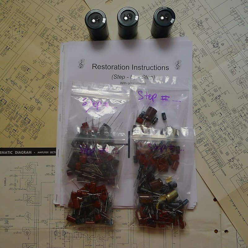 KLH model 51 restoration kit filter capacitor repair rebuild fix  			