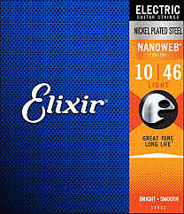 Elixir Strings 12052 Nanoweb Electric Guitar Strings -.010-.046 Light image 1