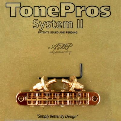 TonePros T3BP-G Standard TuneOmatic Bridge Small POSTS Notched Saddles for sale