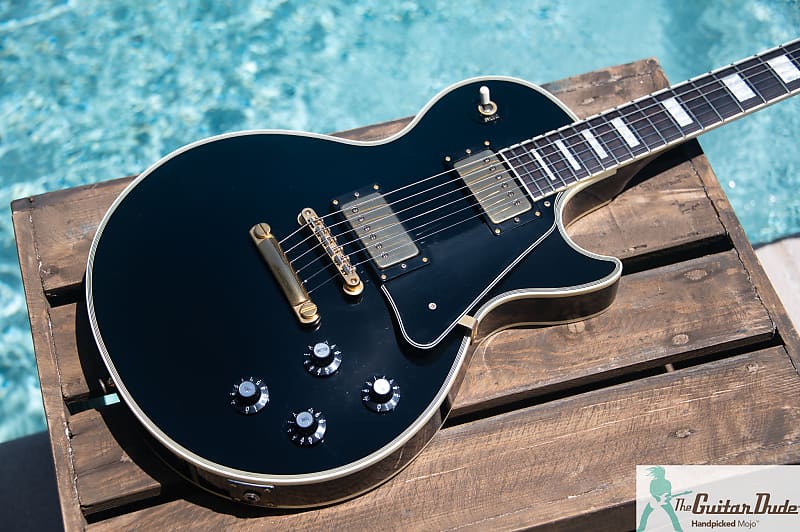 1998 Epiphone by Gibson Les Paul Custom '68 Tribute Black | Reverb