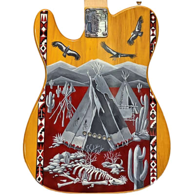 Woodcraft Electric Guitars Multiscale T-Slant Fretted "Native Spirit" Custom Electric Guitar image 2