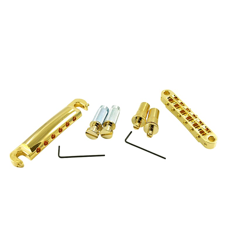 Tone Pros Locking Bridge & Tailpiece Set Metric 6mm Gold image 1