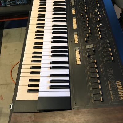 Yamaha Sk50d 61 key, 7 voice analog ensemble synthesizer 1980 - Wood image 2