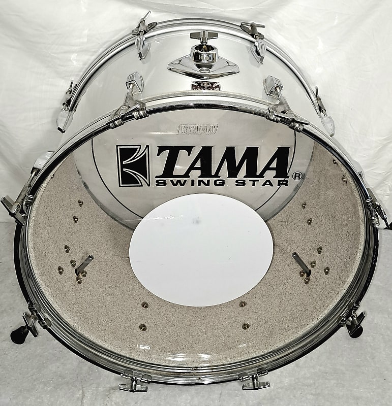 Tama VINTAGE SWINGSTAR BASS DRUM 1982 Metallic White Wrap Reverb