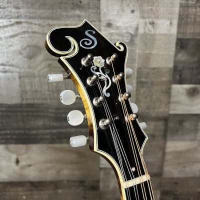 Darrell Sheppard Custom Left-Handed F5-Style Acoustic-Electric Mandolin W/Calton HSC - Burst image 4