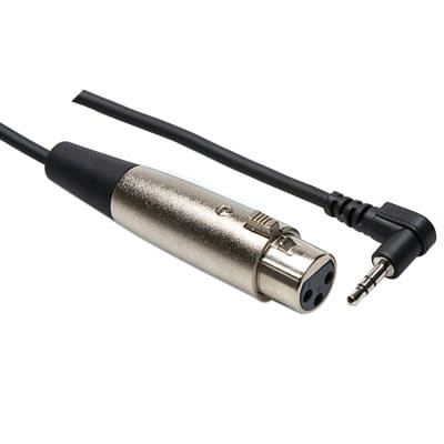 Hosa XVM-110F XLR Female to Right-angle 3.5 mm 1/8" Stereo Mini Adapter Cable image 1