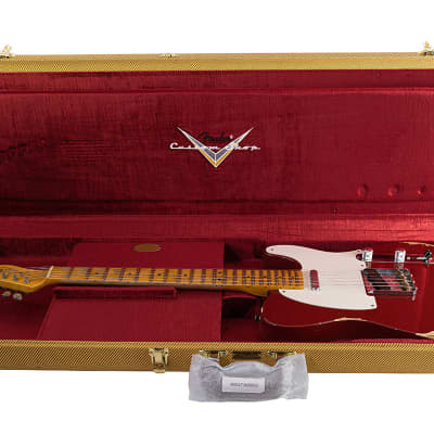 2024 Fender Custom Shop Limited Edition Reverse '50s Telecaster Relic Aged Cimarron Red image 6