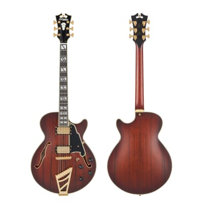 D'Angelico Deluxe Series SS Semi-Hollow Single Cutaway Electric Guitar Satin Brown Burst image 6