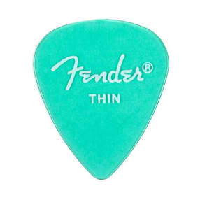 Fender California Clear Picks, Thin, Surf Green, 12 Count 2016