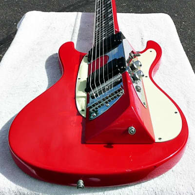 Vintage USA 1967 Mosrite Smith Guitar Mel-O-Bar Electric Slide Guitar Serial #128 - Rare Red Finish image 7