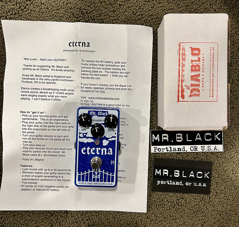 Mr. Black Eterna Reverb Pedal | Reverb
