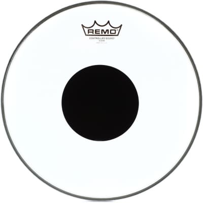 Remo Controlled Sound Clear Drumhead - 12 inch - with Black Dot image 1
