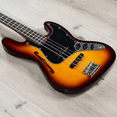 Fender Limited Edition Suona Jazz Bass Thinline, Ebony Fingerboard, Violin Burst image 1