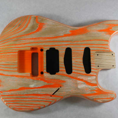 Sandblasted and finished Ash HSS guitar body - fits Fender Strat Stratocaster neck Floyd Rose J1256 image 1