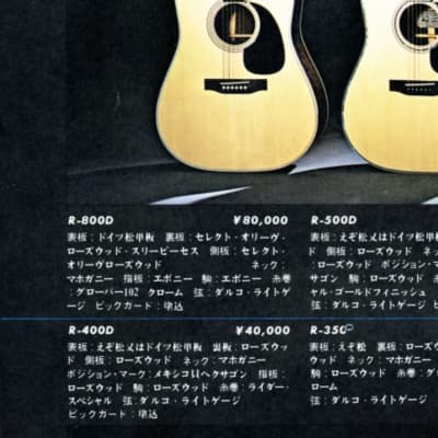 ギター Rider Custom Model R-350 Rider Custom Model R-250 1970's Natural made by Hayashi