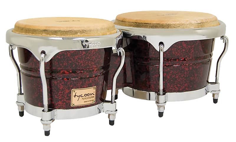 Tycoon Percussion 7 & 8 1/2 Concerto Series Bongos Red Pearl Finish image 1