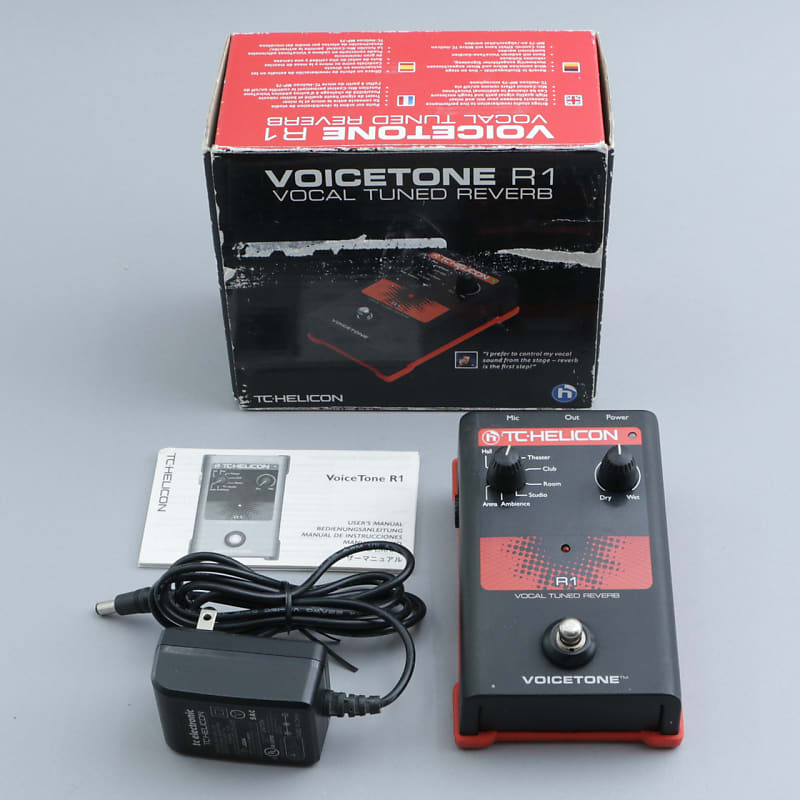 TC Helicon Voicetone R1 Vocal Tuned Reverb Vocal Effects Pedal P