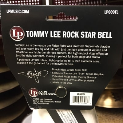 Latin Percussion LP009TL TOMMY LEE Rockstar Ridge Rider Cowbell White   (MORE COWBELL) image 3