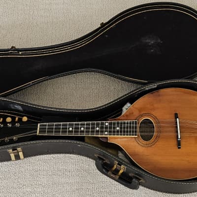 1913 The Gibson A-1 Mandolin Pumpkin Top Vintage Natural Acoustic Guitar image 24