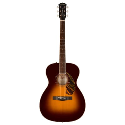 Fender PO-220E Paramount Electro-Acoustic Guitar, 3-Tone Vintage Sunburst image 3