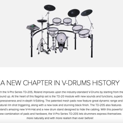 Roland TD20S V-Pro Series Electronic Drumset