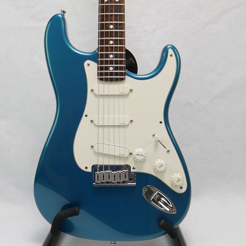 Fender American Standard Stratocaster Guitar 1998 USA Strat Aqua Marine Metallic 90's EMG Pickups image 1