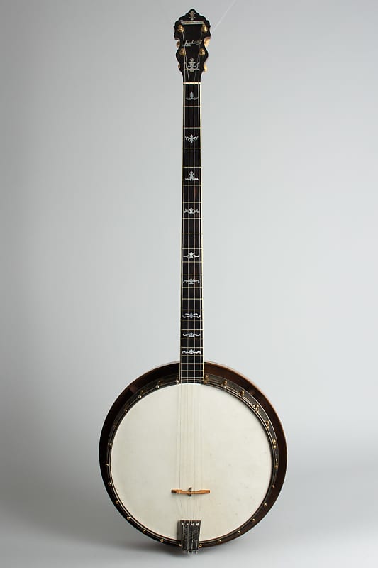 Ludwig  Stratford Plectrum Banjo (1925), ser. #4168, original black hard shell case. image 1