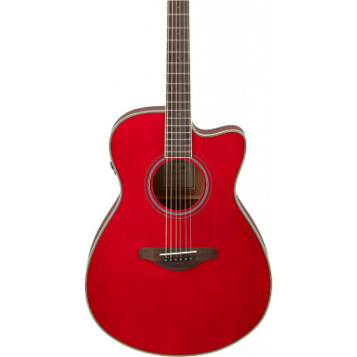 Yamaha FSC-TA TransAcoustic Cutaway Concert Acoustic Electric Guitar, Ruby Red image 1