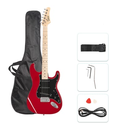Glarry Red GST Electric Guitar image 1