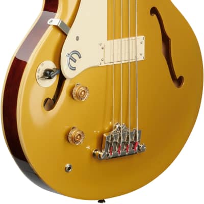 Epiphone Jack Casady Electric Bass, Left-Handed, Metallic Gold image 4