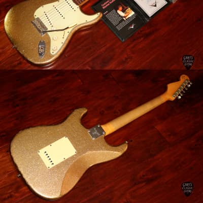 2006 Fender Custom shop 1964 Stratocaster Relic  Rare Gold Sparkle image 2