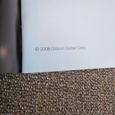 Gibson Les Paul Owners Manual 2008 Gibson Solid Body Guitar Owners Manual Excellent Condition image 2