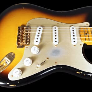 2015 Fender Stratocaster 1956 Custom Shop Relic 56 Strat 2-Tone Sunburst image 1