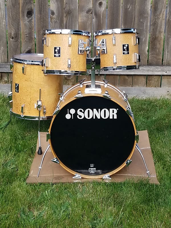 Rare Vintage 80s/90s Sonor Lite Scandinavian Birch Drum Set with Original  Stock Heads