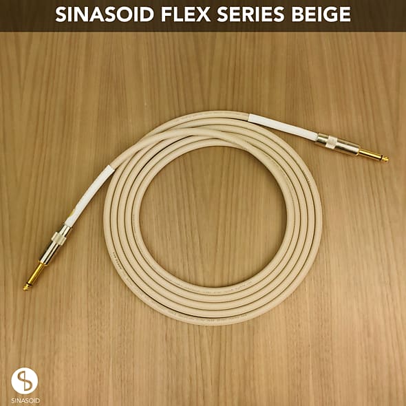 Sinasoid FLEX SERIES BEIGE INSTRUMENT CABLE -12' / ST/ST image 1