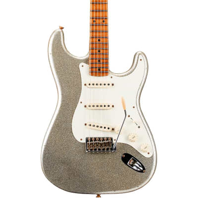 Fender Custom Shop Limited-Edition Platinum Anniversary '50s Stratocaster Journeyman Relic Electric Guitar Aged Silver Sparkle image 1