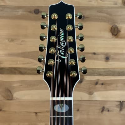 Takamine TSP158C-12 12-String Acoustic Guitar- See Thru Black Gloss image 3