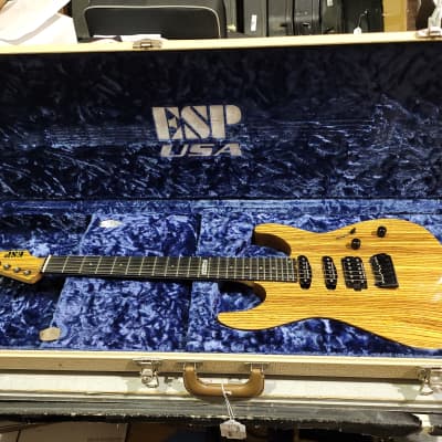 ESP USA M-III 2 PT Guitar with Case - Zebrawood 2017 for sale