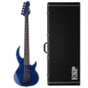 ESP LTD BB-1005 Bunny Brunel Black Aqua 5-String Electric Bass + Hard Case B-Stock