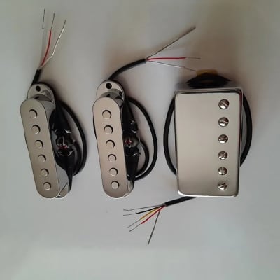 ASAR Boutique Amplification & Pickups HSS NEODYMIUM FULL OPTIONAL METAL / CHROME COVERS 2023 - Chrome / Black image 11