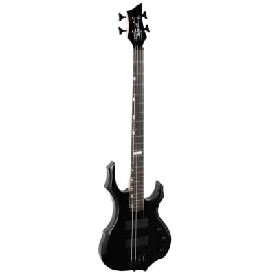 Glarry Full Size 4 String Burning Fire Enclosed H-H Pickup Electric Bass Guitar with 20W Amplifier Bag Strap Connector Wrench Tool 2020s - Black image 12