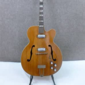 Silvertone Archtop Electric Acoustic Guitar All Original HSC  Natural image 1