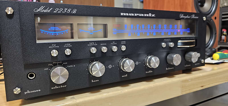 Marantz Model 2238B Fully Reccapped - Black on Black  			