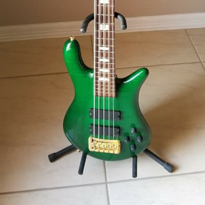 Spector Euro 5 NS-5CR FM 1999-2000 Green Bass Neck-Thru EMG Made in Czech for Repair or Pieces image 1