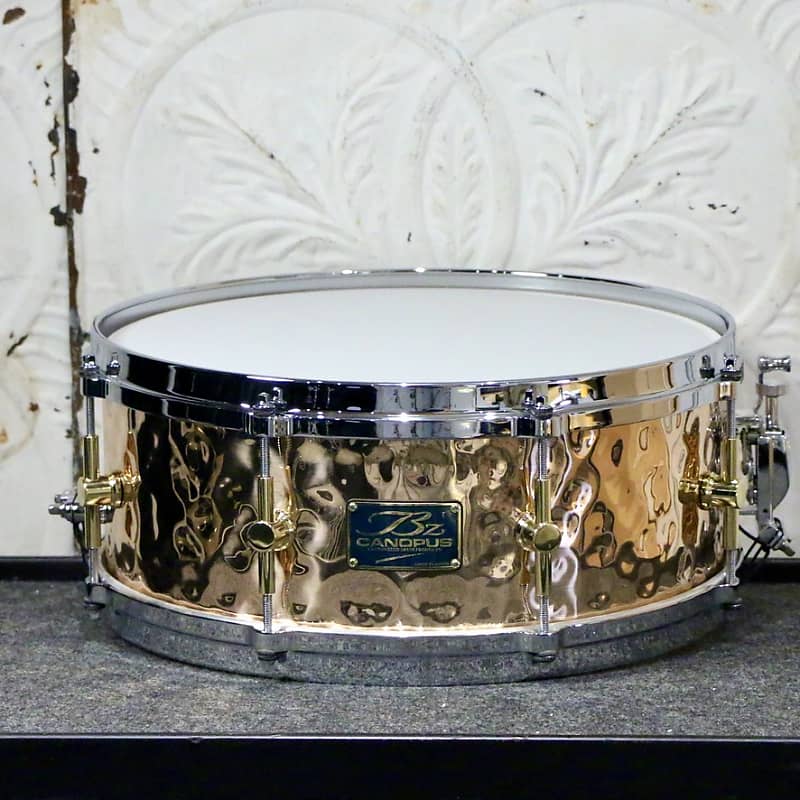 Canopus Hammered Bronze Snare Drum 14X5.5in Reverb