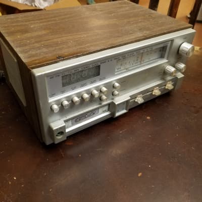 Century SL-7702 AM FM TV Audio Weather 8-Track Alarm Clock Stereo Receiver Craftsman 1970s - Woodtone for sale